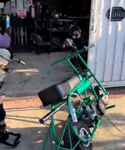 🏁 Custom Green Performance Mini Bike – 75+ MPH + Wheelie Bar